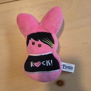 Peeps Pink 'Rock!' Emo/Punk Plush Bunny